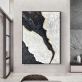 Blanco y negro abstracto 10 arte de pared textura minimalista
